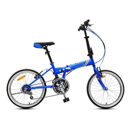 LXJ Folding Bike LXJ 20 Inches Ultra-light Folding Bike folding bicycle for women speed Continuously Variable Suitable For Adult Men And Women Teenagers Blue