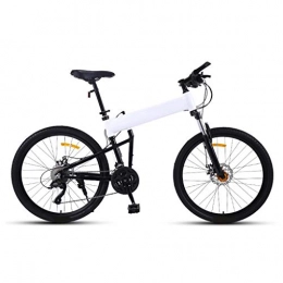 LXJ Folding Bike LXJ 26-inch Folding Mountain Bike, 24-speed Dual-disc Brake High-elastic Shock-absorbing Front Fork, General Purpose For Adults And Students, Outdoor Leisure Off-road