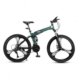 LXJ Bike LXJ 26-inch Folding Mountain Bike, 24-speed Dual-disc Full-shock High-carbon Steel Frame, Unisex For Adult Students, Outdoor Recreational Off-road Bike