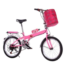 LXJ Folding Bike LXJ 6-speed Folding Bicycle, Portable Outdoor Recreational Bicycle Scooter, With Cloth Frame, High-carbon Steel Bracket With 20-inch Wheels.