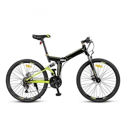 LXJ Bike LXJ Adult Folding Mountain Bike Outdoor Road Bike, 26-inch Wheels, 24-speed Dual Disc Brakes And Dual Shock Absorbers