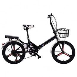 LXJ Bike LXJ Adult Variable Speed Folding Bicycle Unisex And Teenagers, 20 Inch One-piece Wheel, Available For Urban Work, Lightweight And Comfortable Saddle