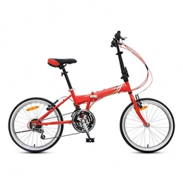 LXJ Bike LXJ Adult Variable Speed Folding Bike Ultra-light Unisex Teenagers, 20 Inches, V Brake, 21-speed Continuously Variable Transmission