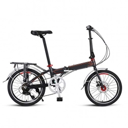 LXJ Bike LXJ Folding Bicycle, 20-inch Aluminum Alloy Frame, Adjustable Lightweight City Commuter Bike, Suitable For Adult Men, Women And Adolescents