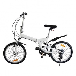 LXJ Bike LXJ Folding Bicycle Mountain Bike, 20-inch 6-speed V-brake Shock Absorber Lightweight City Bike, Suitable For Adults, Men, Women, Teenagers