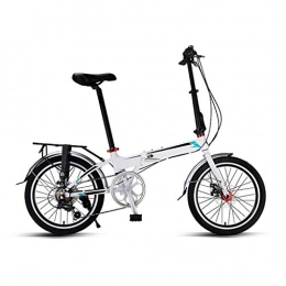 LXJ Folding Bike LXJ Folding Bicycle Unisex Alloy City Bike 20 Inches, With Adjustable Handlebars And Seat Single Speed, Comfortable Saddle, Lightweight, Suitable For Adult Men, Women, Teenagers