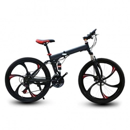LXJ Folding Bike LXJ Folding Mountain Bike, 26-inch All-in-one Wheel, 24-speed Dual-shock Double-disc Brakes, Outdoor Travel Bike For Adults And Teenagers