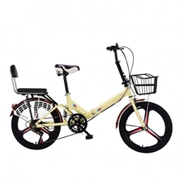 LXJ Folding Bike LXJ Lightweight Folding Bicycle, 20-inch Integrated Tires, Variable Speed And Shock Absorption, Suitable For Adult Men And Women Students, City Bikes