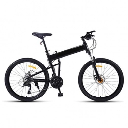 LXJ Folding Bike LXJ Lightweight Folding Bicycle 26 Inches, Unisex, Aluminum Alloy Frame, 24 Speed Mountain Bike Suitable For Mountain, Road And City
