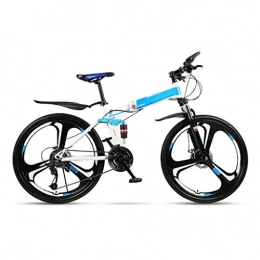 LXJ Bike LXJ Mountain Folding Bike, High-carbon Steel Frame And Disc Brakes, Double Shock Absorbers, Outdoor Road Bike (26 Inch One Wheel / 24 Speed)