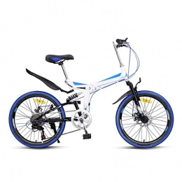 LXJ Folding Bike LXJ Outdoor Mountain Bike, High-carbon Steel Folding Frame And Double Disc Brakes, Suitable For Adults And Teenagers (22 Inches / 7 Speeds)