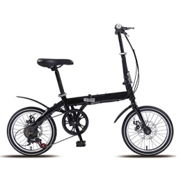 LXJ Folding Bike LXJ Road bike 16-inch Adult Folding Bicycle Neutral And Lightweight Commuter Bicycle Disc Brake Variable Speed High Carbon Steel Frame Adjustable