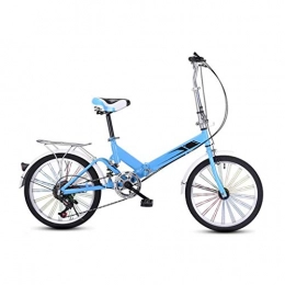 LXJ Folding Bike LXJ Ultra-light Portable City Folding Bicycle, 20-inch Colorful Wheel Variable Speed Shock Absorption, Suitable For Adult Men, Women And Students