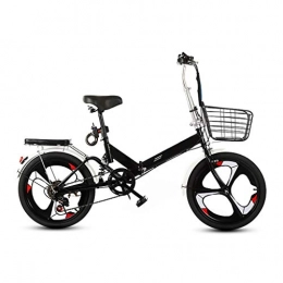 LXJ Folding Bike LXJ Variable Speed Folding Bicycle, 20-inch Integrated Wheel Shock Absorption, Adult Student Outdoor Bicycle Park Travel Bicycle Leisure Bicycle