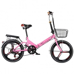 LXLTLB Bike LXLTLB 20in Folding City Bicycle Unisex Adult Work Suitable for Height 120-180 cm Foldable Bike Portable Variable Speed Folding Bike, C