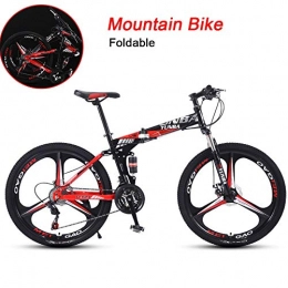 LYRWISHJD Folding Bike LYRWISHJD 24 / 26 Inch Foldable Mountain Bike Special Mechanical Disc Brake Bikes Speed Bicycle PC Pedal Lockable Fork For Adult Student Outdoors-21 / 24 / 27 Speed (Color : 27speed, Size : 24inch)