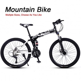 LYRWISHJD Bike LYRWISHJD Folding Dual Suspension Mountain Bikes 24 Inch Wheels Exercise Bikes Mountain Trail Bike With PC Pedal U-shaped Shock Absorption For Adult Men And Women Commuting To Work