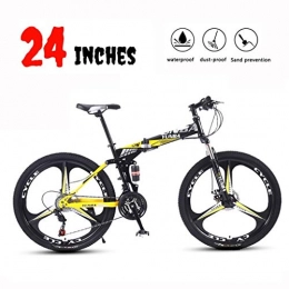 LYRWISHPB Bike LYRWISHPB 21 / 24 / 27 Speed, Bike All-Terrain Mountain Bike 24 / 26 Inch Lightweight Small Portable Bicycle Adult Student Riding Feels Relaxed And Comfortable (Color : Yellow, Size : 24in)