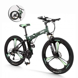 LYRWISHPB Bike LYRWISHPB 26 Inch Wheel Aluminum Alloy Mountain Bike For Adult 24 Speed Folding Bike Bicycle And Durable Road Bike Light Weight Mini Bike Portable Bicycle For Outdoor Sport (Color : Green)