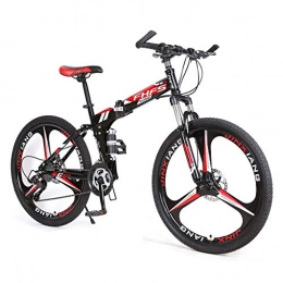 LYRWISHPB Bike LYRWISHPB Lightweight Foldable Compact Bike, Foldable Bike 24 Inch Bike for Adults, Folding Speed Mountain Bike - Adult Car Student Folding Bicycle Damping Bicycle (Color : Red, Size : 27 speed)