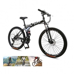 LYRWISHPB Bike LYRWISHPB Outdoor Mountain Bike, Cycling Fitness Portable Bicycle, Folding Bike, Road Bicycle, Soft Tail Bike, 26 Inch 21 / 24 / 27 Speed Bike, Adult Student Bike, Red (Color : Black white)