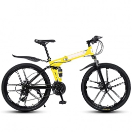 LZZB Bike LZZB Folding Bike for Adults, Lightweight Mountain Bikes Bicycles Strong Alloy Frame with Disc Brake, 26 Inches Suitable for 160-185Cm, C, 26Inch
