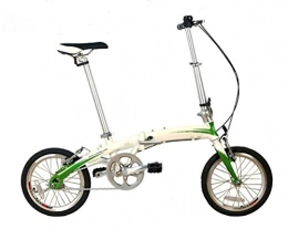 MASLEID  MASLEID 16" Urban Aluminum Folding Bicycle Mini-light bike, white green
