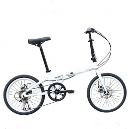 MASLEID  MASLEID 20 inches Foldable Bicycle Aluminum Aalloy Men and Women Mmountain Bike, white