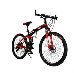 MASLEID Bike MASLEID 26-inch Folding Bike, Mountain Bike, 27 speed?White, Black, Blue, Red, red