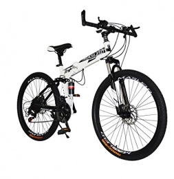 MASLEID Folding Bike MASLEID 26-inch Folding Bike, Mountain Bike, 27 speed?White, Black, Blue, Red, white