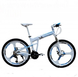 MASLEID  MASLEID Aluminum alloy 26-inch folding mountain bike 27-speed sports bikes , white blue