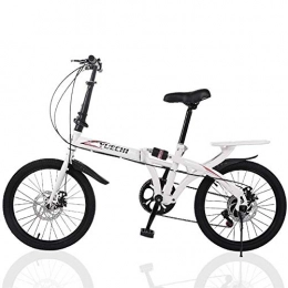 MOME Bike Men's and women's leisure 20 inch 7 speed folding bicycles, miniature compact suspension bicycles, can adjust the height of the seat and handles to provide a better comfortable experience,