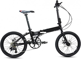 MENG Bike MENG Folding Bike for Adults, Mountain Bikes 20 Inches Spoke Wheel Mountain Bicycle Dual Disc Brake Bicycle, Black, 20Inch