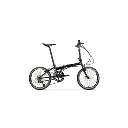  Folding Bike Mens Bicycle Folding Bicycle Dahon Bike Chrome Molybdenum Steel Frame 20 Inches Base (Color : White) (Black)