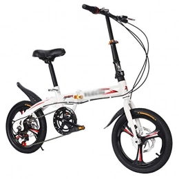 MFZJ1 Bike MFZJ1 16'' Folding Bike, Aluminum alloy three-knife integrated wheel, 6 Speed transmission, Foldable Compact Bicycle with Anti-Skid, Adult Student Folding Bike