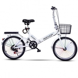MFZJ1 Bike MFZJ1 20'' Folding Bike, 7-speed transmissio, Damping Bicycle, Color encryption spokes, Foldable Compact Bicycle, Adult Student Folding Bike