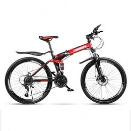 MFZJ1 Folding Bike MFZJ1 24" Folding Mountain Bikes, Mountain Bike 21 / 24 / 27 / 30 Speed, Shimano rear derailleur, Front and rear double suspension system, Folding mountain bikes for adults and students