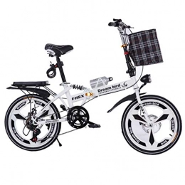 min min Bike min min Bicycle Folding Shifting Disc Brakes 20 Inch Shock Absorption Unisex Ultralight Portable Folding Bicycle (Color : Red, Size : 150 * 35 * 110cm) (Color : 150 * 35 * 110cm, Size : White)