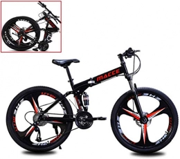 min min Bike min min Mountain Bike Bicycle Adult Folding 26 Inch Double Shock-Absorbing Off-Road Speed Racing Boys And Girls Bicycle, for Man, Woman, City, Aerobic Exercise, Endurance (Color : Black)