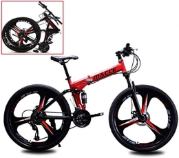 min min Folding Bike min min Mountain Bike Bicycle Adult Folding 26 Inch Double Shock-Absorbing Off-Road Speed Racing Boys And Girls Bicycle, for Man, Woman, City, Aerobic Exercise, Endurance (Color : Red)
