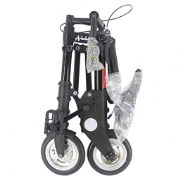 Mini Folding Bike 8 Inch Aluminum City Bike Road Bike Outdoor Sports Bike (Color : Black)