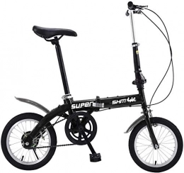 WSJYP Folding Bike Mini Folding Bike, For Women Children 14 Inch Lightweight Small Portable Bicycle, Black