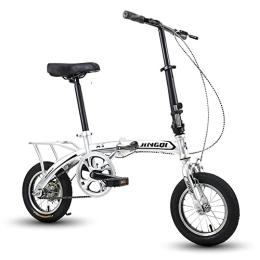 ZLYJ Folding Bike Mini Folding Mountain Bike, 12 Inch Dustproof Bicycl Low Friction Wear Resistant Tires, Effortless Ride, Breathable and Smooth Soft Cushion Silver, 12in