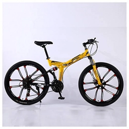 MJKT Folding Bike MJKT Soft tail bicycle, 26 Inch 21 Speed Lightweight Folding Mountain Bike Small Portable Disc brake shock absorption Outroad Bicycles 05