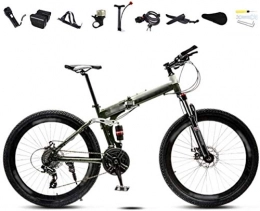 MJY Folding Bike MJY Bikes 24-26 Inches Lightweight Folding MTB Bike, Foldable Mens Womens Bicycle Bike, 30 Speed Off-Road Variable Speed Bikes, Double Disc Brake 5-25, 24