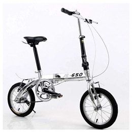Mnjin Folding Bike Mnjin Outdoor sports Folding Bicycle, Great for City Riding, Lightweight Aluminum Frame, Front And Rear Fenders And V-Style Brakes14-Inch Wheels