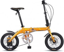 Mnjin Folding Bike Mnjin Road Bike Folding Bicycle Aluminum Alloy Shift Male and Female Students Lightweight Bicycle Small Road Sports Car 16 Inch 7 Speed