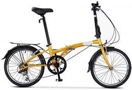 Mnjin Folding Bike Mnjin Road Bike Folding Bicycle High Carbon Steel Frame Commuting Adult Men and Women Leisure Bicycle 20 Inch 6 Speed