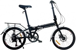 Mnjin Bike Mnjin Road Bike Folding Mountain Bike Front and Rear Disc Brakes Aluminum Frame Sports Folding Bike 20 Inch 7 Speed