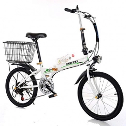 Mnjin Folding Bike Mnjin Road Bike Folding Variable Speed Bicycle for Men and Women Bicycle Ultra Light Portable Small Wheel Adult Student Car 20 Inch